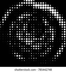 Abstract grunge grid polka dot halftone background pattern. Spotted black and white vector line illustration
