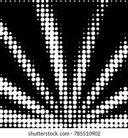 Abstract grunge grid polka dot halftone background pattern. Spotted black and white vector line illustration
