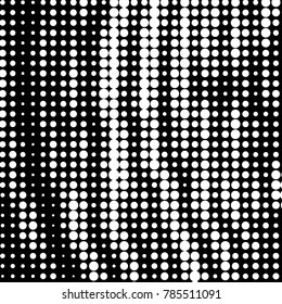 Abstract grunge grid polka dot halftone background pattern. Spotted black and white vector line illustration
