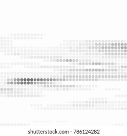 Abstract grunge grid polka dot halftone background pattern. Spotted black and white vector line illustration
