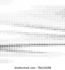 Abstract grunge grid polka dot halftone background pattern. Spotted black and white vector line illustration
