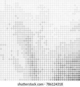 Abstract grunge grid polka dot halftone background pattern. Spotted black and white vector line illustration

