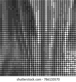 Abstract grunge grid polka dot halftone background pattern. Spotted black and white vector line illustration
