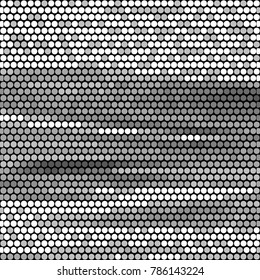 Abstract grunge grid polka dot halftone background pattern. Spotted black and white vector line illustration
