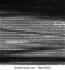 Abstract grunge grid polka dot halftone background pattern. Spotted black and white vector line illustration
