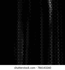 Abstract grunge grid polka dot halftone background pattern. Spotted black and white vector line illustration
