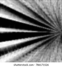 Abstract grunge grid polka dot halftone background pattern. Spotted black and white vector line illustration
