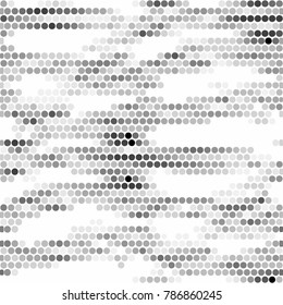 Abstract grunge grid polka dot halftone background pattern. Spotted black and white vector line illustration
