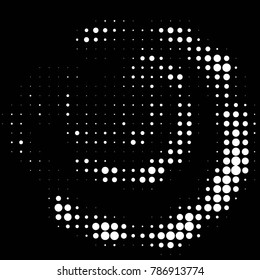 Abstract grunge grid polka dot halftone background pattern. Spotted black and white vector line illustration
