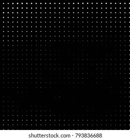 Abstract grunge grid polka dot halftone background pattern. Spotted black and white vector line illustration
