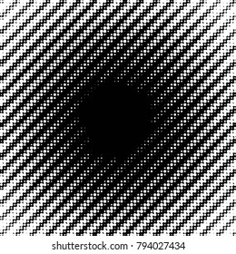 Abstract grunge grid polka dot halftone background pattern. Spotted black and white vector line illustration
