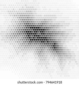 Abstract grunge grid polka dot halftone background pattern. Spotted black and white vector line illustration
