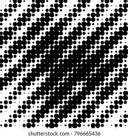 Abstract grunge grid polka dot halftone background pattern. Spotted black and white vector line illustration
