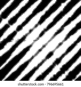 Abstract grunge grid polka dot halftone background pattern. Spotted black and white vector line illustration
