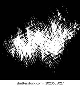 Abstract grunge grid stripe halftone background pattern. Black and white line vector illustration
