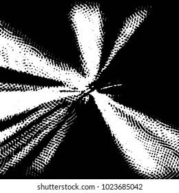 Abstract grunge grid stripe halftone background pattern. Black and white line vector illustration
