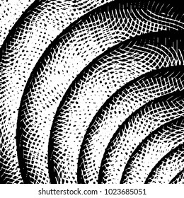 Abstract grunge grid stripe halftone background pattern. Black and white line vector illustration
