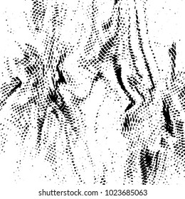 Abstract grunge grid stripe halftone background pattern. Black and white line vector illustration
