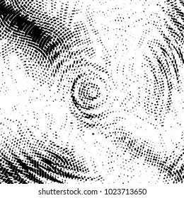 Abstract grunge grid stripe halftone background pattern. Black and white line vector illustration
