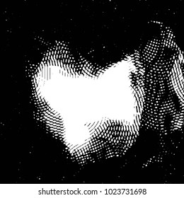Abstract grunge grid stripe halftone background pattern. Black and white line vector illustration
