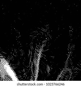 Abstract grunge grid stripe halftone background pattern. Black and white line vector illustration
