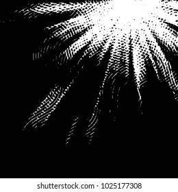 Abstract grunge grid stripe halftone background pattern. Black and white line vector illustration
