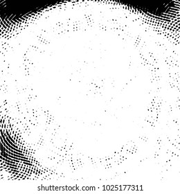 Abstract grunge grid stripe halftone background pattern. Black and white line vector illustration
