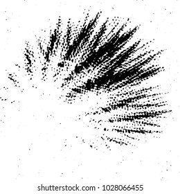 Abstract grunge grid stripe halftone background pattern. Black and white line vector illustration
