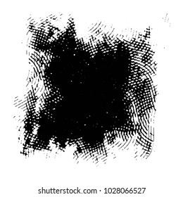 Abstract grunge grid stripe halftone background pattern. Black and white line vector illustration
