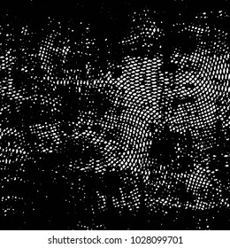Abstract grunge grid stripe halftone background pattern. Black and white line vector illustration

