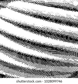 Abstract grunge grid stripe halftone background pattern. Black and white line vector illustration
