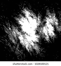 Abstract grunge grid stripe halftone background pattern. Black and white line vector illustration
