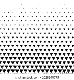 Abstract grunge grid stripe halftone background pattern. Black and white line vector illustration
