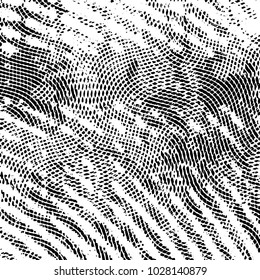 Abstract grunge grid stripe halftone background pattern. Black and white line vector illustration
