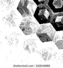 Abstract grunge grid stripe halftone background pattern. Black and white line vector illustration
