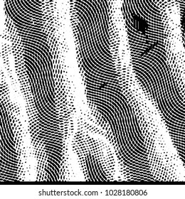 Abstract grunge grid stripe halftone background pattern. Black and white line vector illustration
