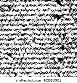 Abstract grunge grid stripe halftone background pattern. Black and white line vector illustration
