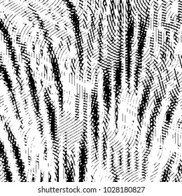 Abstract grunge grid stripe halftone background pattern. Black and white line vector illustration
