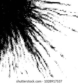 Abstract grunge grid stripe halftone background pattern. Black and white line vector illustration
