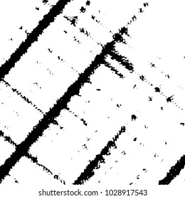 Abstract grunge grid stripe halftone background pattern. Black and white line vector illustration
