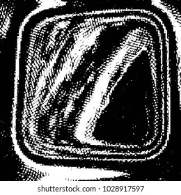 Abstract grunge grid stripe halftone background pattern. Black and white line vector illustration
