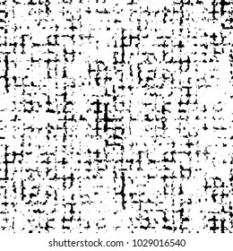 Abstract grunge grid stripe halftone background pattern. Black and white line vector illustration
