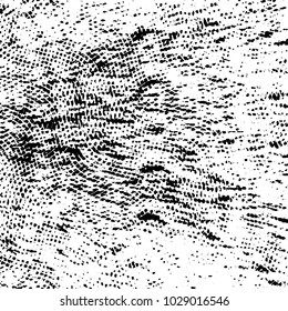Abstract grunge grid stripe halftone background pattern. Black and white line vector illustration
