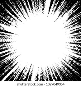 Abstract grunge grid stripe halftone background pattern. Black and white line vector illustration
