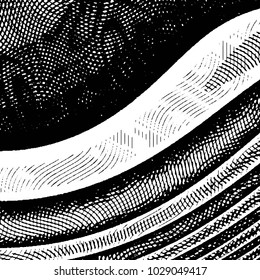 Abstract grunge grid stripe halftone background pattern. Black and white line vector illustration
