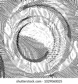 Abstract grunge grid stripe halftone background pattern. Black and white line vector illustration
