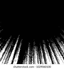 Abstract grunge grid stripe halftone background pattern. Black and white line vector illustration
