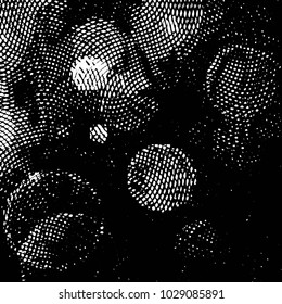 Abstract grunge grid stripe halftone background pattern. Black and white line vector illustration
