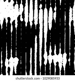 Abstract grunge grid stripe halftone background pattern. Black and white line vector illustration

