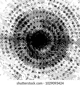 Abstract grunge grid stripe halftone background pattern. Black and white line vector illustration
